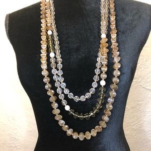 Chico’s 3 Strand Beaded Necklace